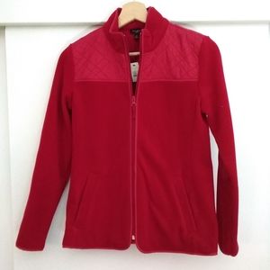 Talbot's red fleese jacket size petite small new with tags